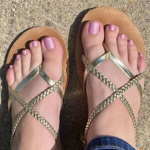Color Street | Call Your Blush - soft rosy pink with gold glitter